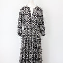 YDE Black & White Trapeze ¾ Sleeve Dress | Size M-1