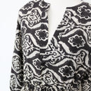 YDE Black & White Trapeze ¾ Sleeve Dress | Size M-2