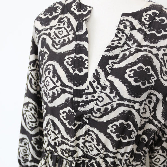 YDE Black & White Trapeze ¾ Sleeve Dress | Size M