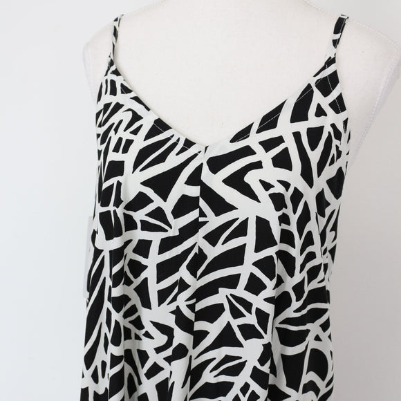 YDE Black & White Strappy Maxi Dress | Size M
