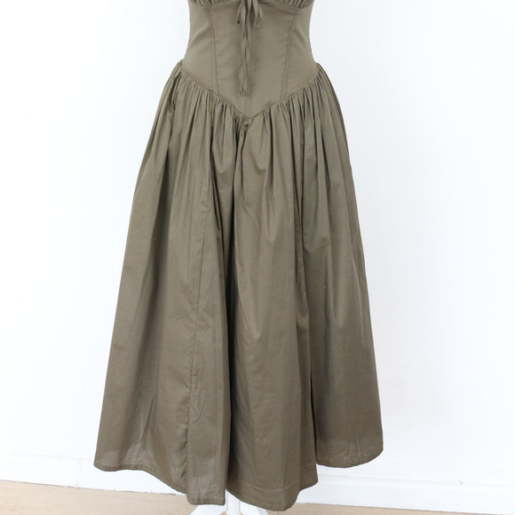 YDE Olive Green Midi Dress | Size M