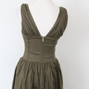 YDE Olive Green Midi Dress | Size M-2