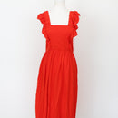 YDE Orange Linen Open-Back Dress | Size M-1