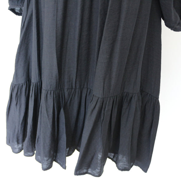 YDE Black Mini Puff Sleeve Dress (M)