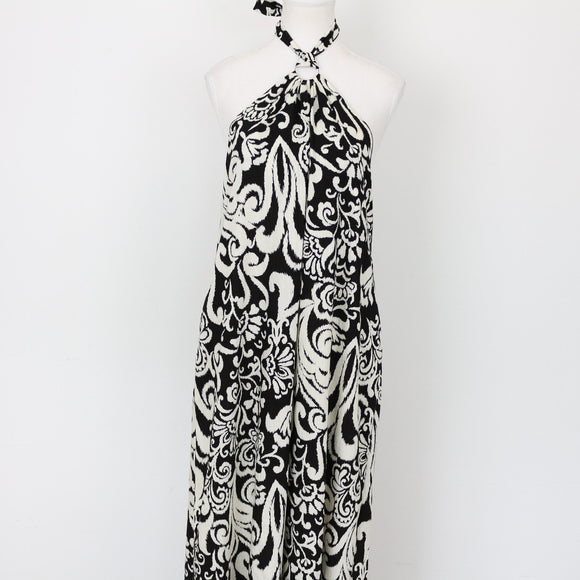YDE Black and white halter neck maxi dress - M
