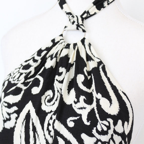YDE Black and white halter neck maxi dress - M
