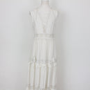YDE White Embroidered Maxi Dress (M)-1