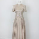 YDE Champagne Open-Back Evening Gown (M)-1