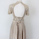 YDE Champagne Open-Back Evening Gown (M)-3