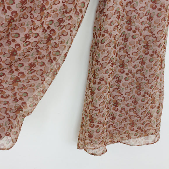 YDE Pink Chiffon Wide-Leg Pants (M)