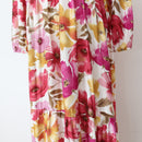 YDE Pink & Orange Three-Quarter Sleeve Maxi Dress (M)-3