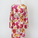 YDE Pink & Orange Three-Quarter Sleeve Maxi Dress (M)-4