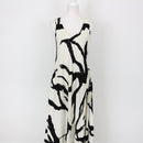 YDE Cream & Black Abstract Print Linen Maxi Dress (S)-1