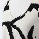 YDE Cream & Black Abstract Print Linen Maxi Dress (S)-3