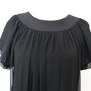 Black Crushed Chiffon Mini Dress (Size 8)-2