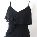 YDE Black Ruffled Chiffon Dress (M)-3