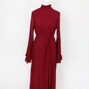 YDE Burgundy Long Sleeve Maxi Dress (M)-1
