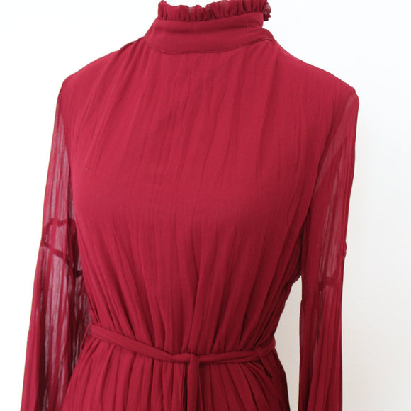 YDE Burgundy Long Sleeve Maxi Dress (M)