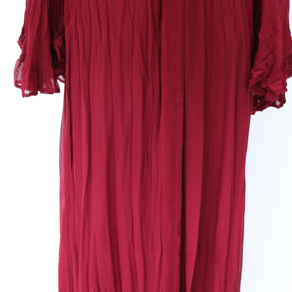 YDE Burgundy Long Sleeve Maxi Dress (M)