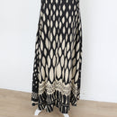 YDE Black & Cream Print Linen Maxi Dress (M)-4