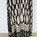 YDE Black & Cream Print Linen Maxi Dress (M)-2