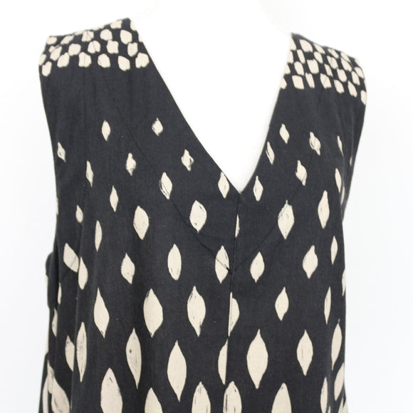 YDE Black & Cream Print Linen Maxi Dress (M)