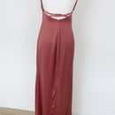 YDE Pink Satin Strappy Maxi Dress (M)-3