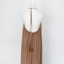 YDE Light Brown Cream & Beige Accent Maxi Dress (M)-4
