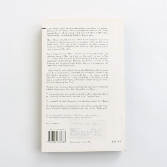 The Berlin Diaries by Marie Vassiltchikov