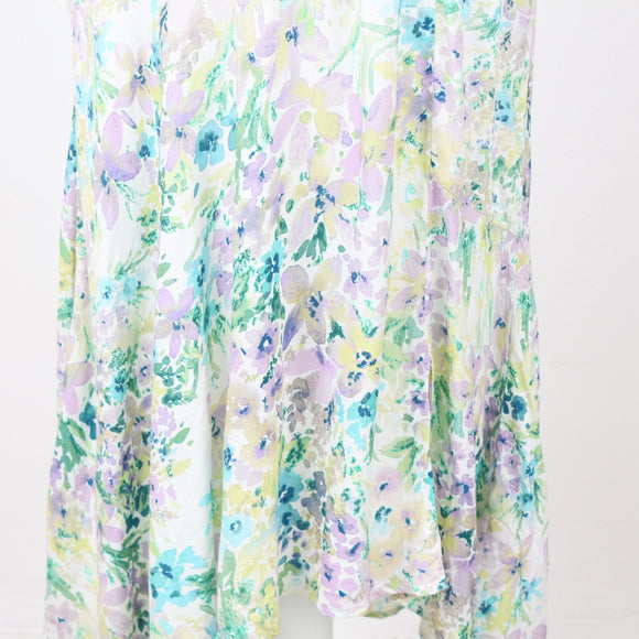 Poetry Floral Puff-Sleeve Maxi Dress, Size 8