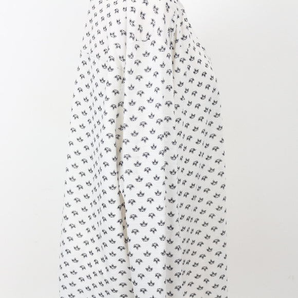 H&M White Patterned Blouse, Size XL