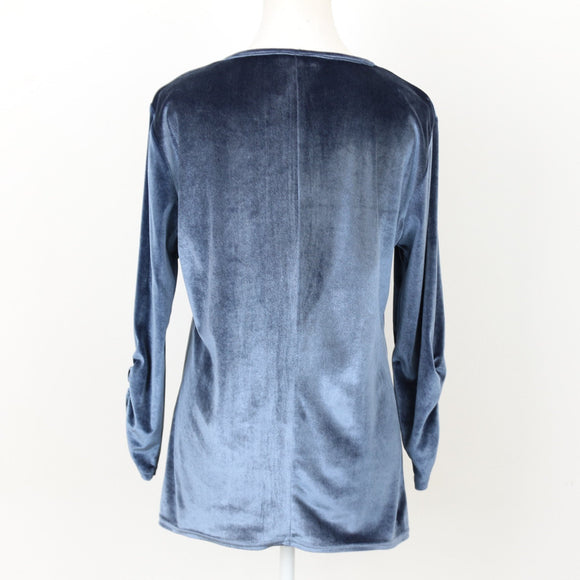 Blue Velvet Blouse, Size M