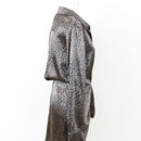 Foschini Dark Cheetah-Print Satin Wrap Dress, Size S-3