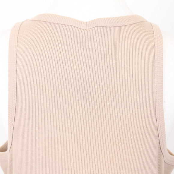 THE FIX Beige Ribbed Dress, Size L