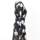 H&M Black Floral Mini Dress, Size 8-4