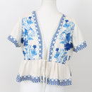 SHEIN Greek-Print Crop Top, Size L-5