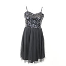Black Sequin and Tulle Dress, Size 6-1