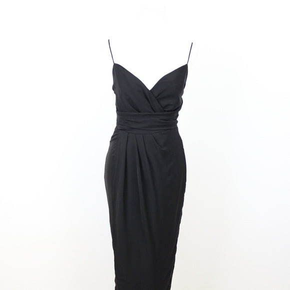 Trendyol Black Tulip Strappy Midi Dress, Size 38