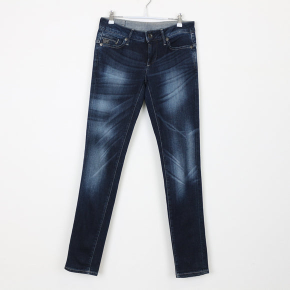 G-STAR Dark Blue Low-Rise Skinny Jeans, Size 28