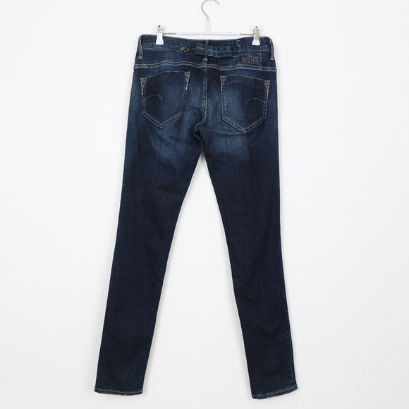 G-STAR Dark Blue Low-Rise Skinny Jeans, Size 28