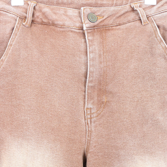 Fashion Nova Brown Wide-Leg Jeans, Size XS