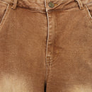 Fashion Nova Brown Wide-Leg Jeans, Size XS-4