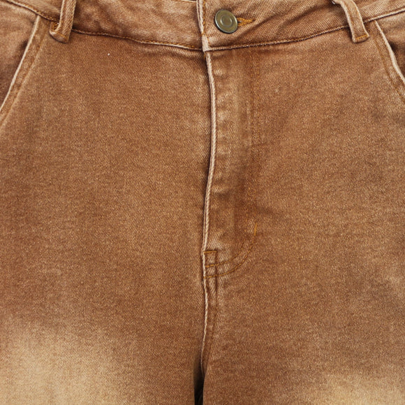 Fashion Nova Brown Wide-Leg Jeans, Size XS