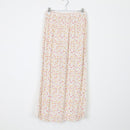 White Floral Midi Skirt, Size M-1