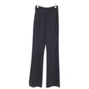 Black Ribbed Flare Tights, V-Cut Waist, Size M-1
