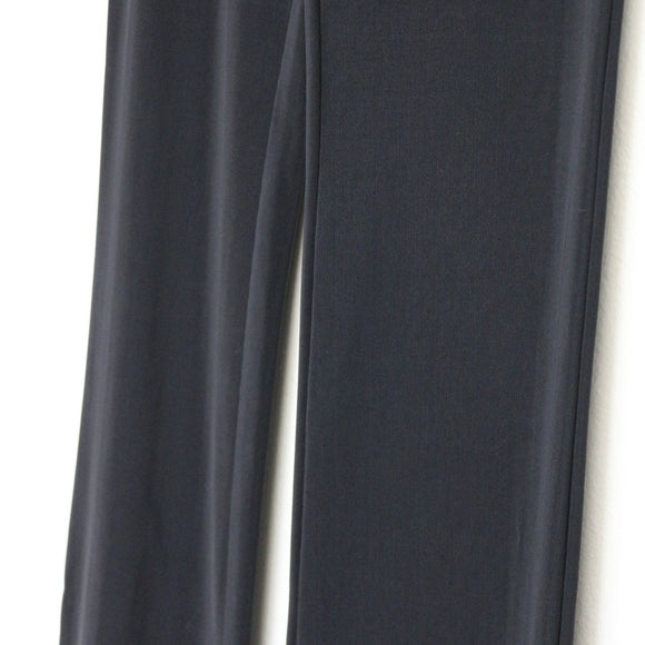 Black Ribbed Flare Tights, V-Cut Waist, Size M
