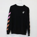 Off-White and Black Graphic Sweater, Size S-1