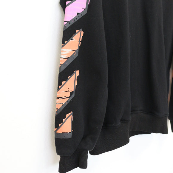 Off-White and Black Graphic Sweater, Size S