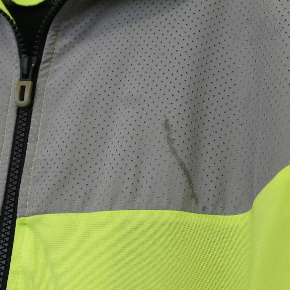 Adidas Black, Grey and Neon Yellow Sports Jacket, Size L