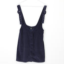 Forever 21 Navy Blue Corduroy Blouse, Size S-1